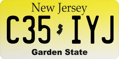 NJ license plate C35IYJ