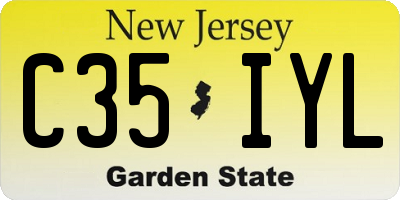 NJ license plate C35IYL
