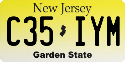 NJ license plate C35IYM