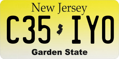 NJ license plate C35IYO