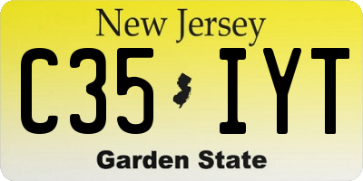 NJ license plate C35IYT