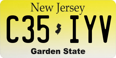 NJ license plate C35IYV