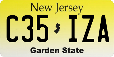 NJ license plate C35IZA