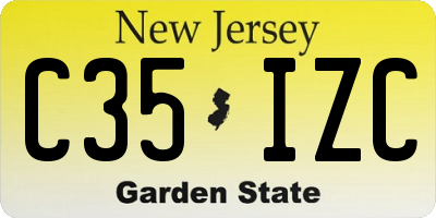 NJ license plate C35IZC