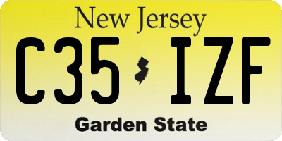 NJ license plate C35IZF