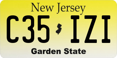 NJ license plate C35IZI
