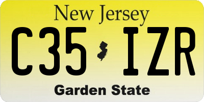NJ license plate C35IZR