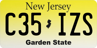 NJ license plate C35IZS