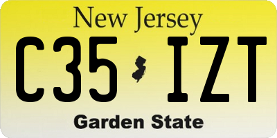 NJ license plate C35IZT