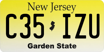 NJ license plate C35IZU