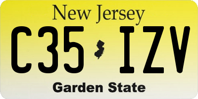 NJ license plate C35IZV