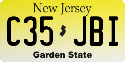 NJ license plate C35JBI