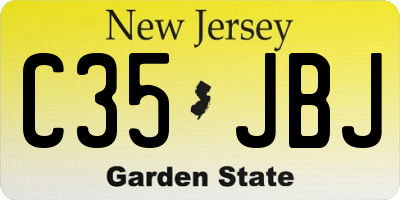 NJ license plate C35JBJ