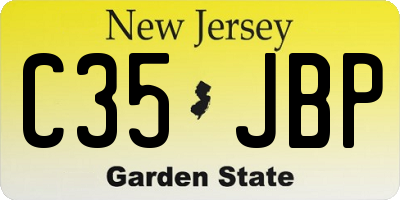 NJ license plate C35JBP