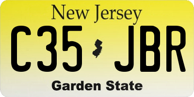 NJ license plate C35JBR