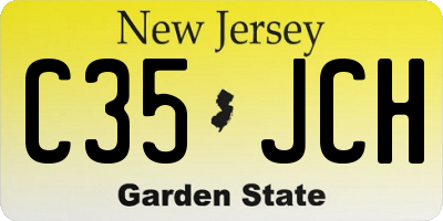 NJ license plate C35JCH