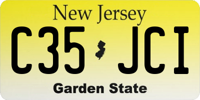 NJ license plate C35JCI