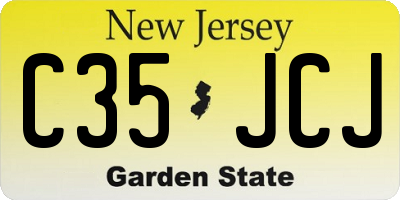 NJ license plate C35JCJ