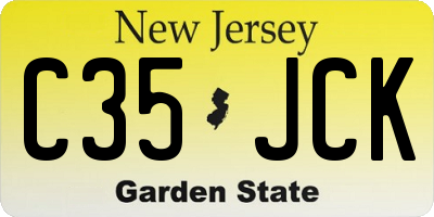 NJ license plate C35JCK