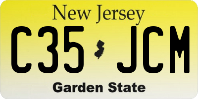 NJ license plate C35JCM