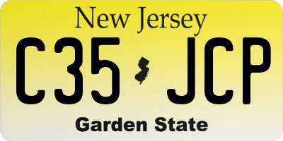 NJ license plate C35JCP