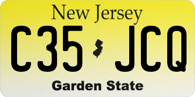NJ license plate C35JCQ