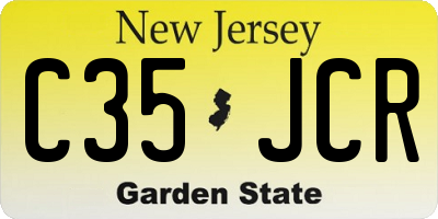 NJ license plate C35JCR