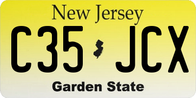 NJ license plate C35JCX