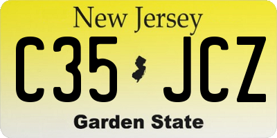 NJ license plate C35JCZ