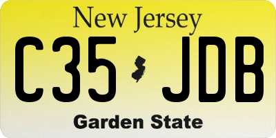 NJ license plate C35JDB
