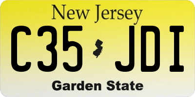 NJ license plate C35JDI