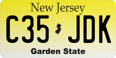 NJ license plate C35JDK