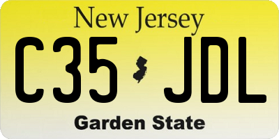NJ license plate C35JDL