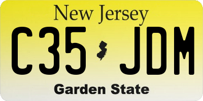 NJ license plate C35JDM