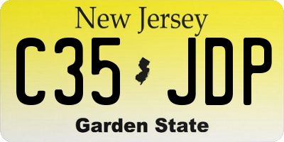 NJ license plate C35JDP
