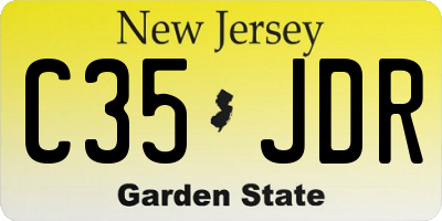 NJ license plate C35JDR