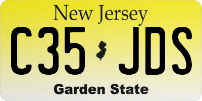 NJ license plate C35JDS