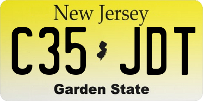 NJ license plate C35JDT