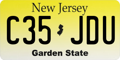 NJ license plate C35JDU