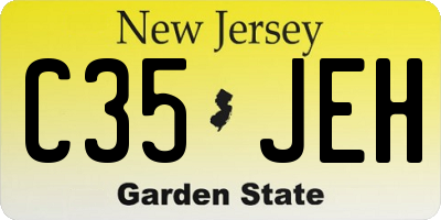 NJ license plate C35JEH