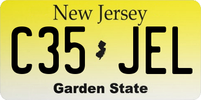 NJ license plate C35JEL