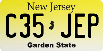 NJ license plate C35JEP