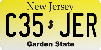 NJ license plate C35JER