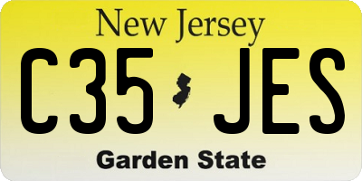 NJ license plate C35JES