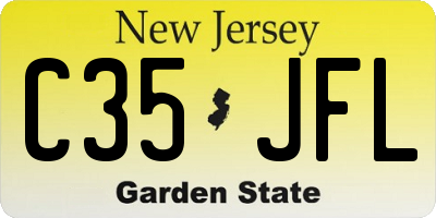 NJ license plate C35JFL