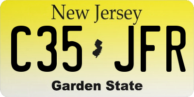 NJ license plate C35JFR