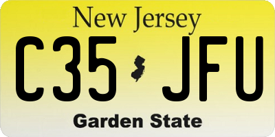 NJ license plate C35JFU