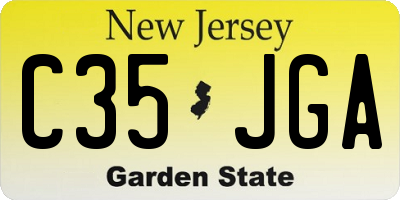 NJ license plate C35JGA