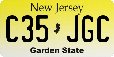 NJ license plate C35JGC