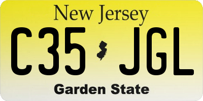 NJ license plate C35JGL